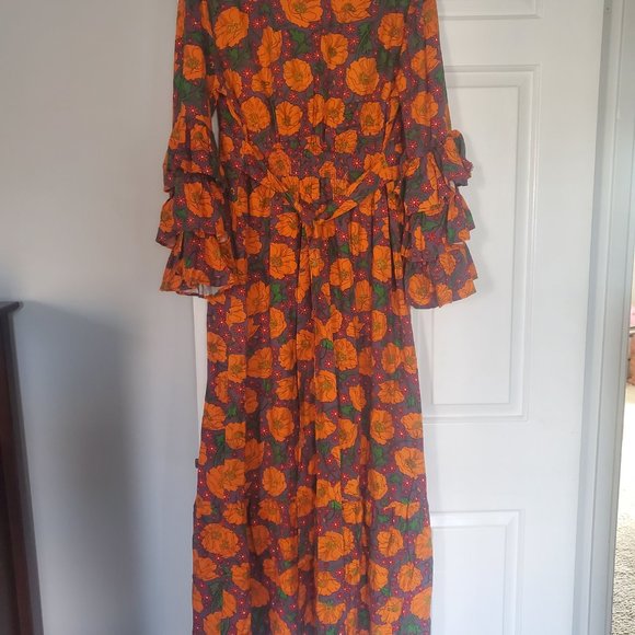 Dawn O’Porter x Joanie: 70's retro style maxi dress, size US 10 (EUC) - Picture 10 of 13